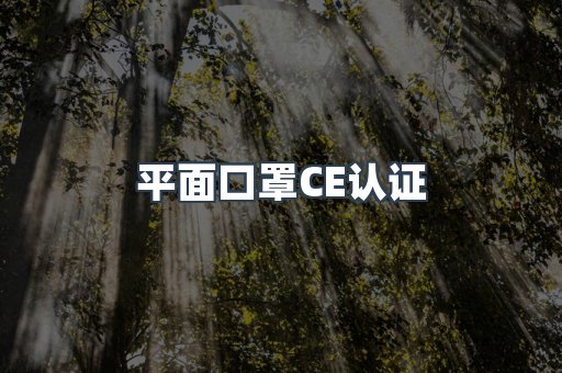 平面口罩CE认证